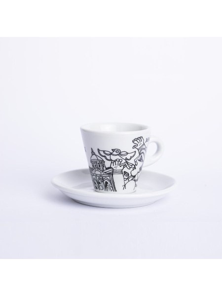 Tazzina caffè con Piattino Palermo ceramiche de simone