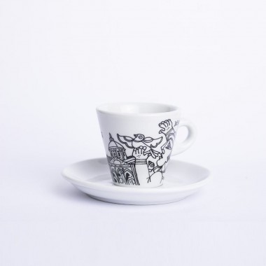 Tazzina caffè con Piattino Palermo ceramiche de simone