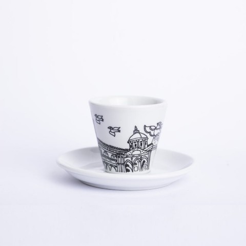 Set Tazzina + Piattino Palermo dipinto a mano