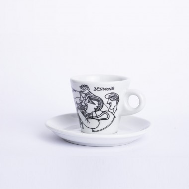 Tazzina con piattino porcellana Taormina ceramiche de simone