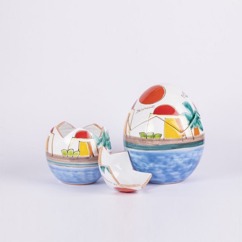 Uovo artigianale pasqua Scatola Dammusi ceramiche de simone