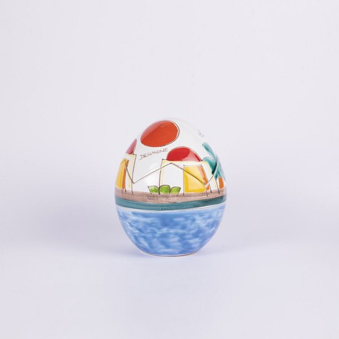 Uovo pasqua fatto a mano Scatola Dammusi ceramiche de simone