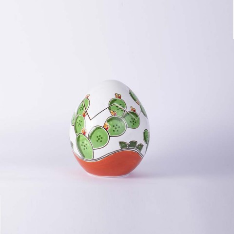 Uovo artigianale pasqua Scatola Cactus ceramiche de simone