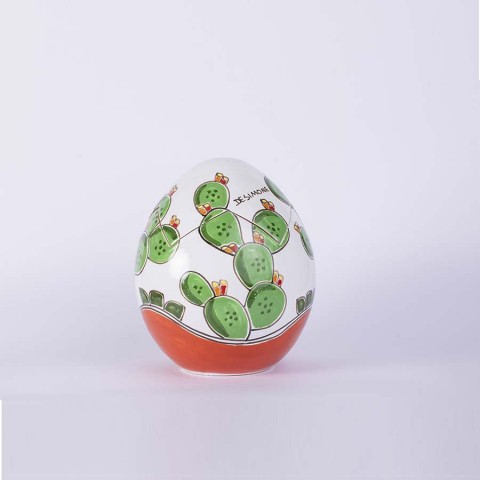 Scatola Uovo pasqua ceramica Cactus de simone