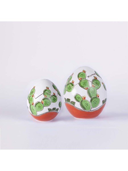 Uovo pasqua artigianale Scatola Fichi d'India ceramiche de simone