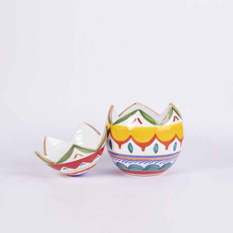 Scatola Uovo pasqua artigianale Folk ceramiche de simone