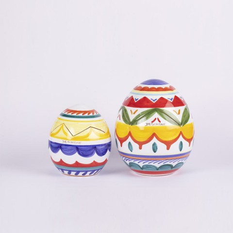 Uovo Scatola artigianale pasqua Folk ceramiche de simone