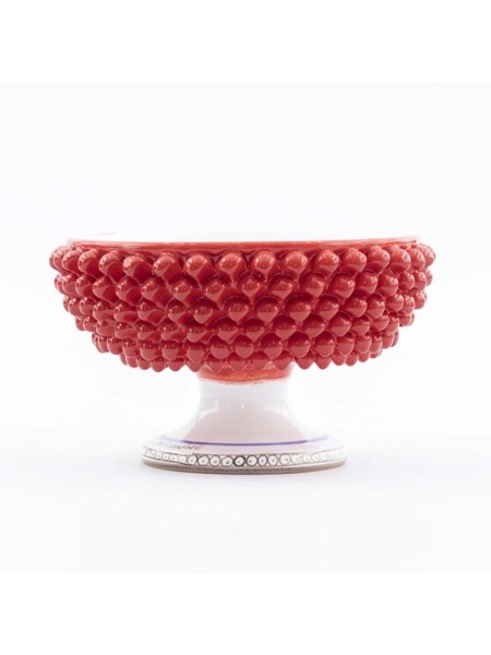 Sicilian red ceramic pine cone stand ALZPGN de simone pottery