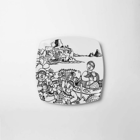 Squared plate Aci Castello