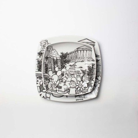 Squared plate Agrigento