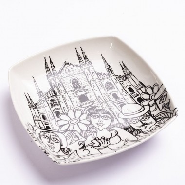 Squared plate Milano