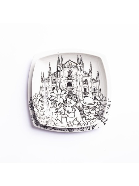 Squared plate Milano