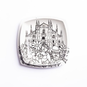 Squared plate Milano