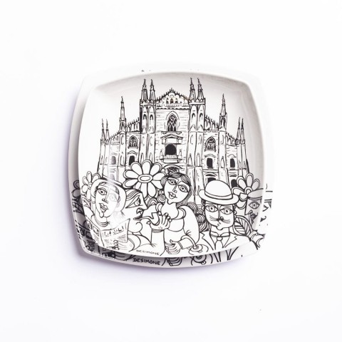 Squared plate Milano