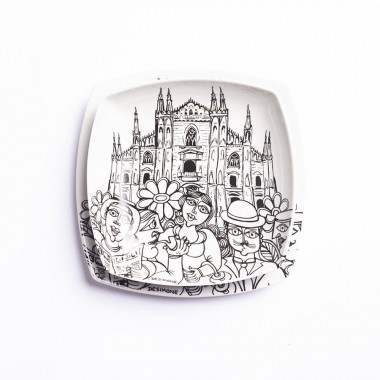 Squared plate Milano