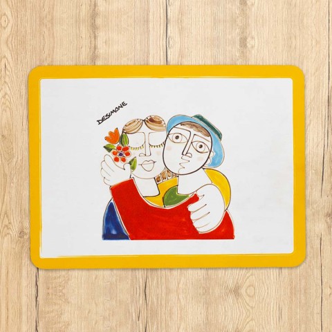 Tovaglietta Americana ceramiche de simone folk fidanzati