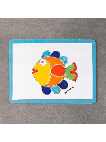 sicilian placemat fish ceramiche de simone pottery