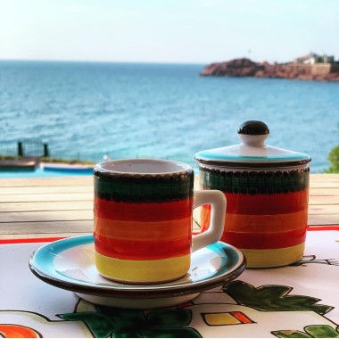 Sugar Bowl Pantelleria de simone sicilian pottery