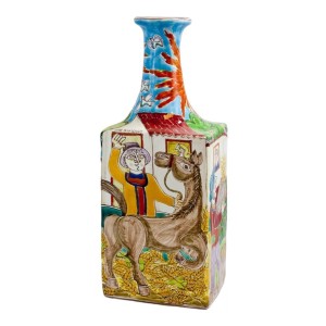 Sicilian Ceramic Bottle DS de simone italian pottery BT560DS-2