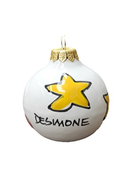 Palla di Natale Stelle Folk Ceramiche De Simone