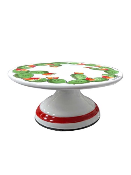 Alzata Centrotavola Fichi d'India ceramiche de simone