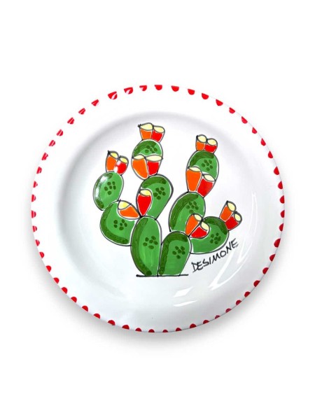 Piatto Tondo ceramiche de simone Fichi d'India PTFC Folk