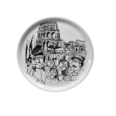 Rounded Plate Rome De Simone Pottery