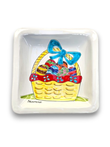 Piatto Quadrato 24x24 Pasqua Cestino - Edizione Limitata
