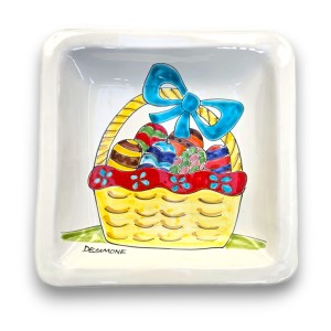 Piatto Quadrato 24x24 Pasqua Cestino - Edizione Limitata