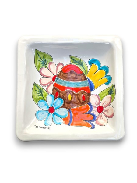 Piatto Quadrato 24x24 Pasqua Fiori - Edizione Limitata