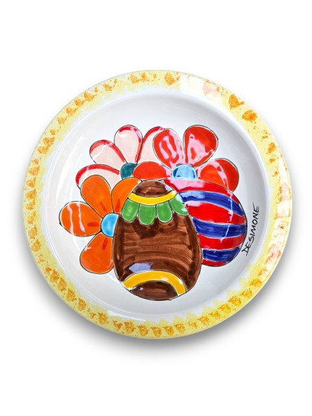 Piatto Piano Tondo 25 cm Pasqua Uova & Fiori - Edizione Limitata
