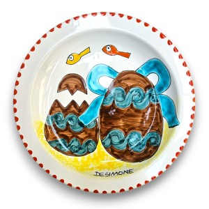 Piatto Piano Tondo 25 cm Pasqua Uova & Pesci - Edizione Limitata