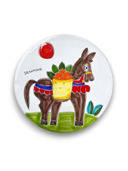 Sottopentola ceramica siciliana Folk Asino de simone