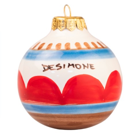 Palla di Natale artigianale Lampedusa Ceramiche De Simone