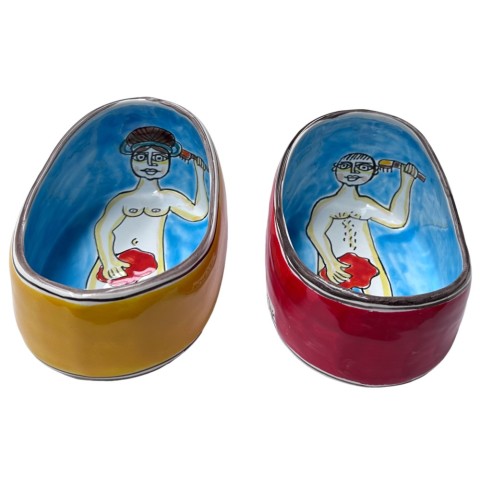 Porta sapone ceramiche de simone lui e lei