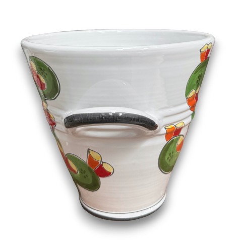 Secchiello Porta-ghiaccio Fichi d'India laterale ceramiche de simone