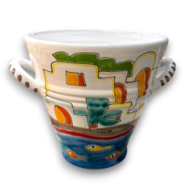 Handmade ceramic Ice Bucket Dammusi de simone pottery