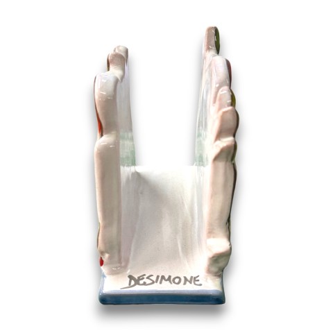 Portatovaglioli Dammusi fatto a mano ceramiche de simone