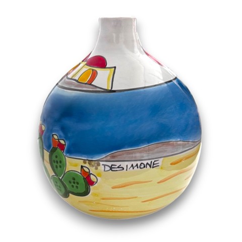 Vaso artigianale Dammusi Elaborato ceramiche de simone