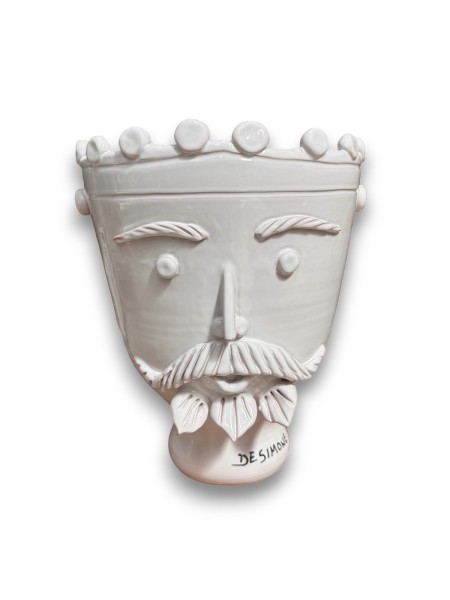 Testa di Paladino Bianca Re ceramiche siciliane de simone