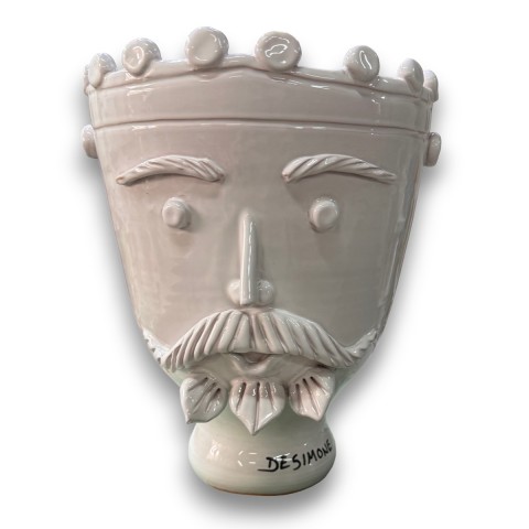 Testa di Paladino Bianca Re ceramiche de simone