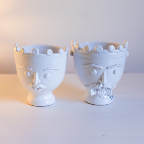 Testa di Paladino Bianca Re | Acquista Online | Ceramiche De Simone