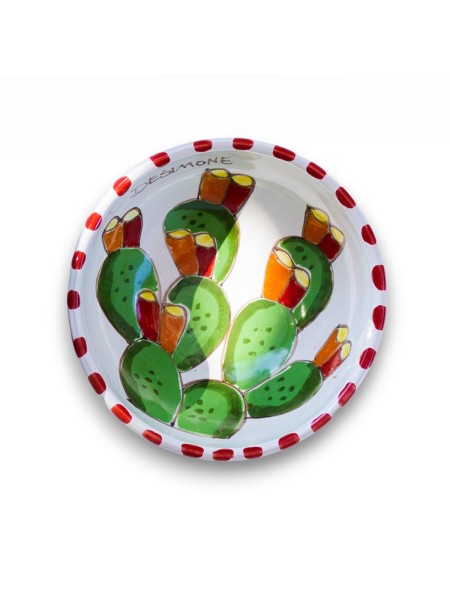 Ciotola artigianale ceramiche siciliane de simone Fichi d'India CTLFC