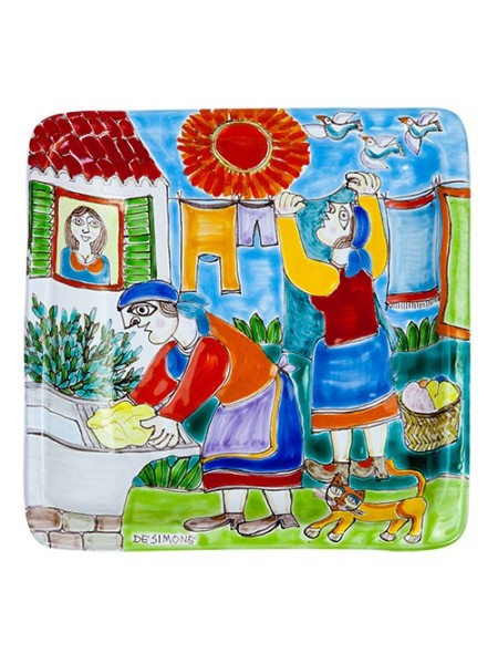 Squared Plate 24x24 DS 17 Washerwomen