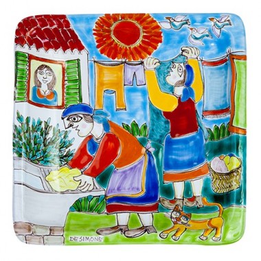 Squared Plate 24x24 DS 17 Washerwomen