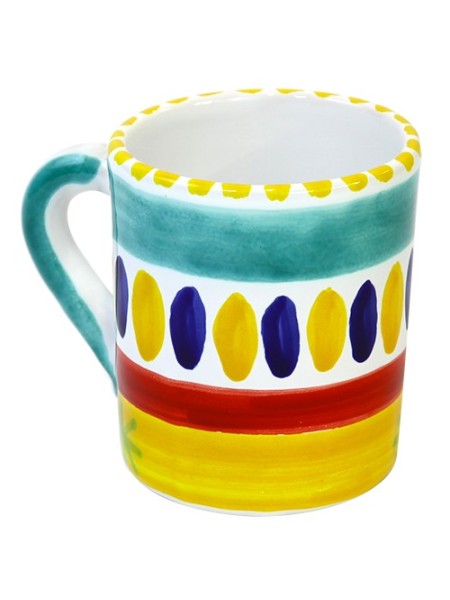 Tazza Mug Ceramiche De Simone decorata a mano Lipari