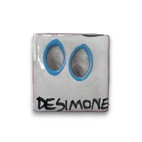 Ceramic Pencil Holder Cube Dammusi de simone handmade sicilian pottery