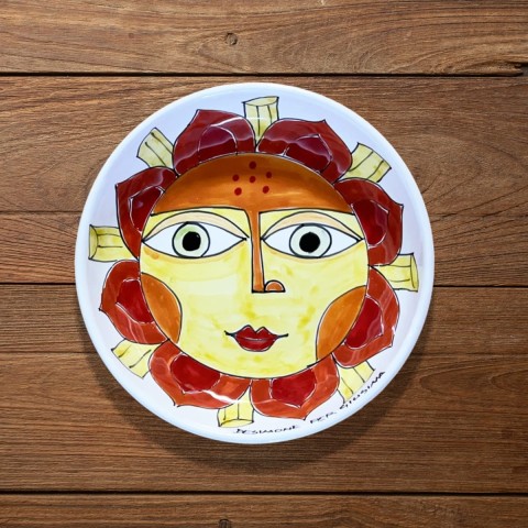 Sicilian handmade soup plate Plate De Simone per Giusina Sun of Pasta