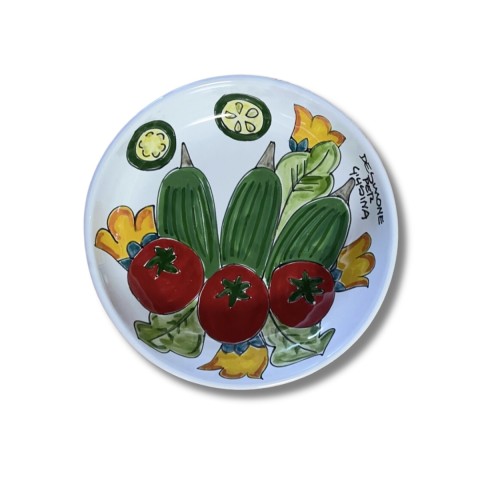 Sicilian handmade bottom plate Plate De Simone per Giusina Magic Summer