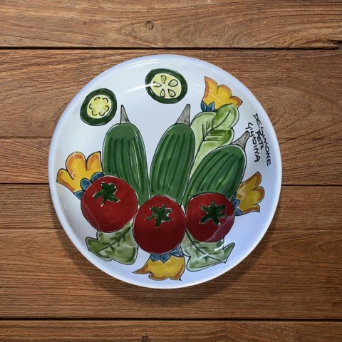Sicilian handmade soup plate Plate De Simone per Giusina Magic Summer